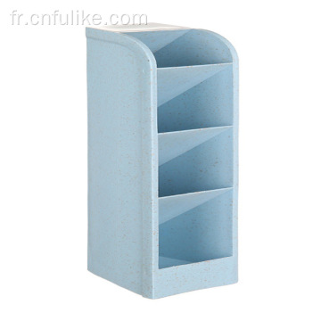 Support de stylo de papeterie de bureau de boîte de rangement de table en plastique